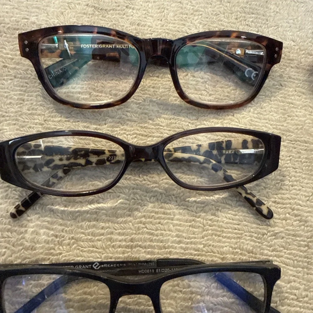 LOT of 7 Foster Grant Designer Eyeglasses Frames Only Eyewear- Variety of Styles